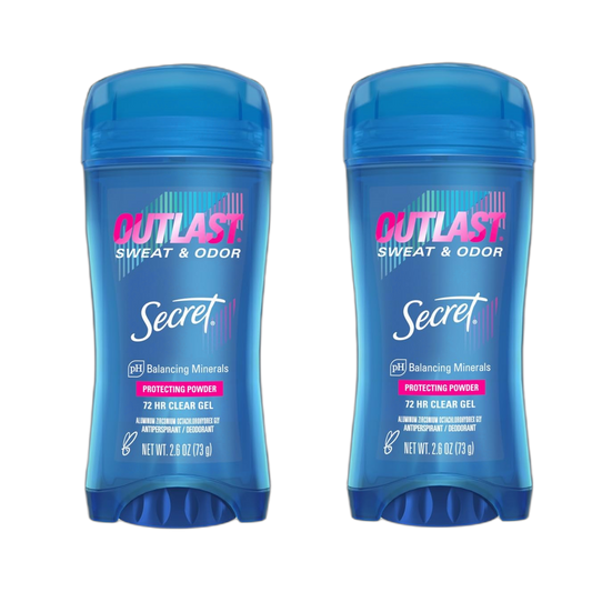 Secret Anti-Perspirant Clear Gel, Fights, 2.6 Ounce (Pack of 2)
