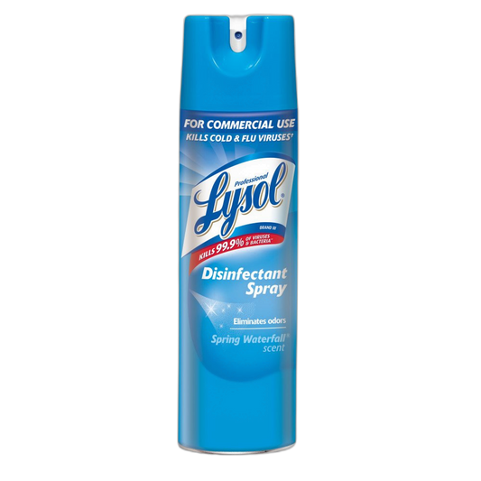 Professional Lysol Disinfectant Spray, Spring Waterfall, 228oz (12X19oz)