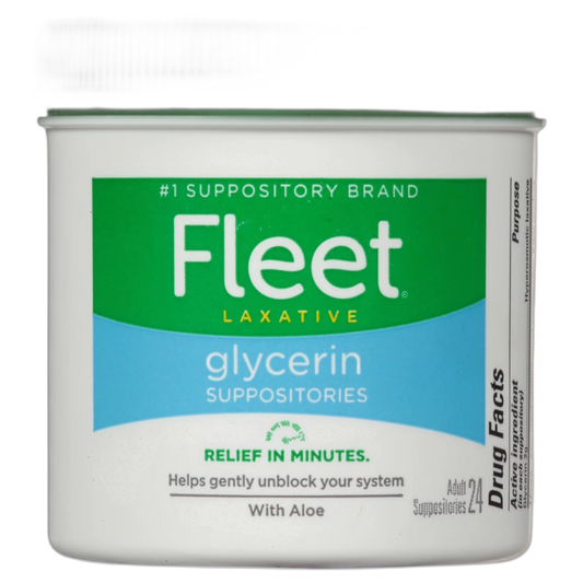 Fleet Glycerin Suppositories 24 ct (Pack of 6)