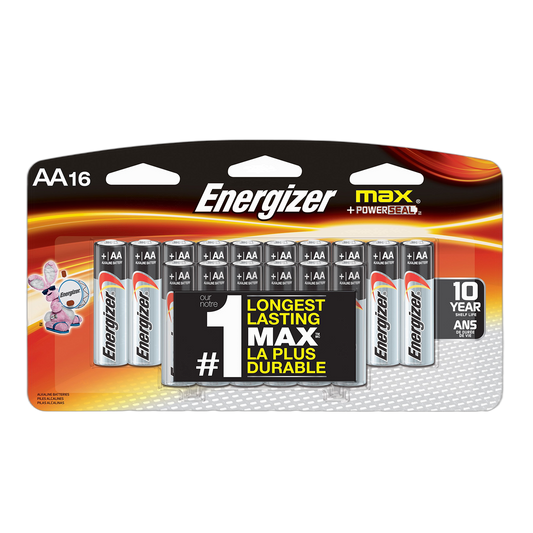 Energizer E91BPW16 Max AA Alkaline Batteries AA Size16 Pack