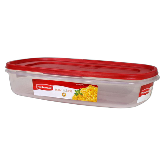 Rubbermaid 1777163 24 Cup Rectangle Easy Find Lid Food Storage Container
