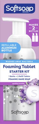 Softsoap Hand Soap Tablets Sparkling Lavender, Starter Kit with Pump and 2 Tabs