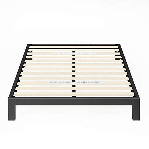 ZINUS Arnav Metal Platform Bed Frame, Wood Slat Support, No Box Spring Needed, Easy Assembly, Black, Full