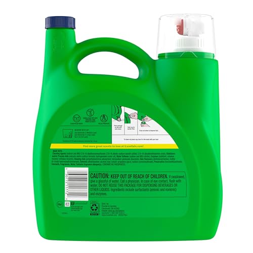 Gain Liquid Laundry Detergent, Happy, HE Compatible, 154 fl oz, 107 Loads