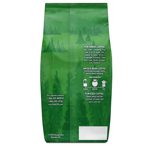Green Mountain Coffee Roasters Breakfast Blend Decaf, Whole Bean Coffee, Bagged 18 oz