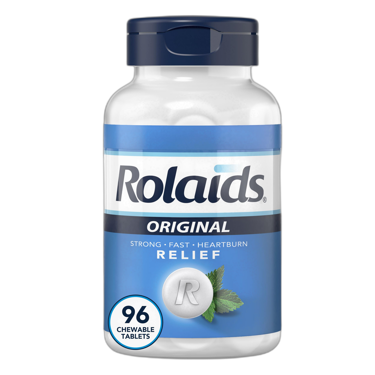 Rolaids Original Strength Antacid, 96 Chewable Tablets, Mint Flavor, Original Strength Heartburn Relief