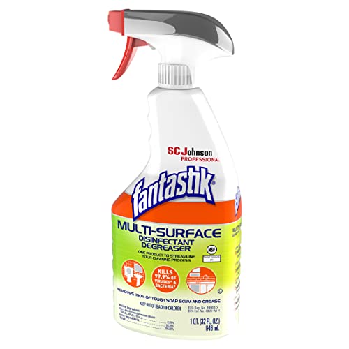 SC Johnson Professional, Fantastik Multi-Surface Cleaner & Disinfectant Spray Bottle, 32 Oz, Pack of 8