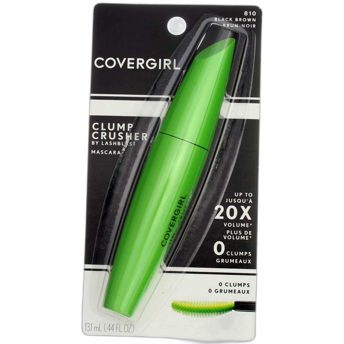 CoverGirl Clump Crusher Mascara By Lashblast, Black Brown [810] 0.44 oz (Pack of 2)