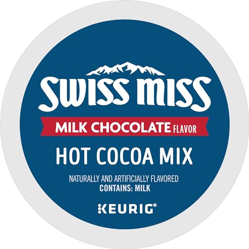 Swiss Miss Milk Chocolate Hot Cocoa, Keurig Single-Serve K-Cup Pods, 88 Count (4 Packs of 22)