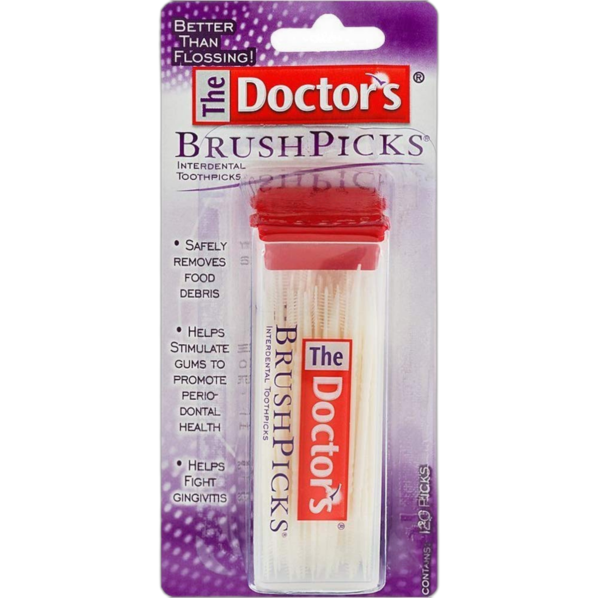 The Doctor's BrushPicks Interdental Toothpicks, 120 BrushPicks