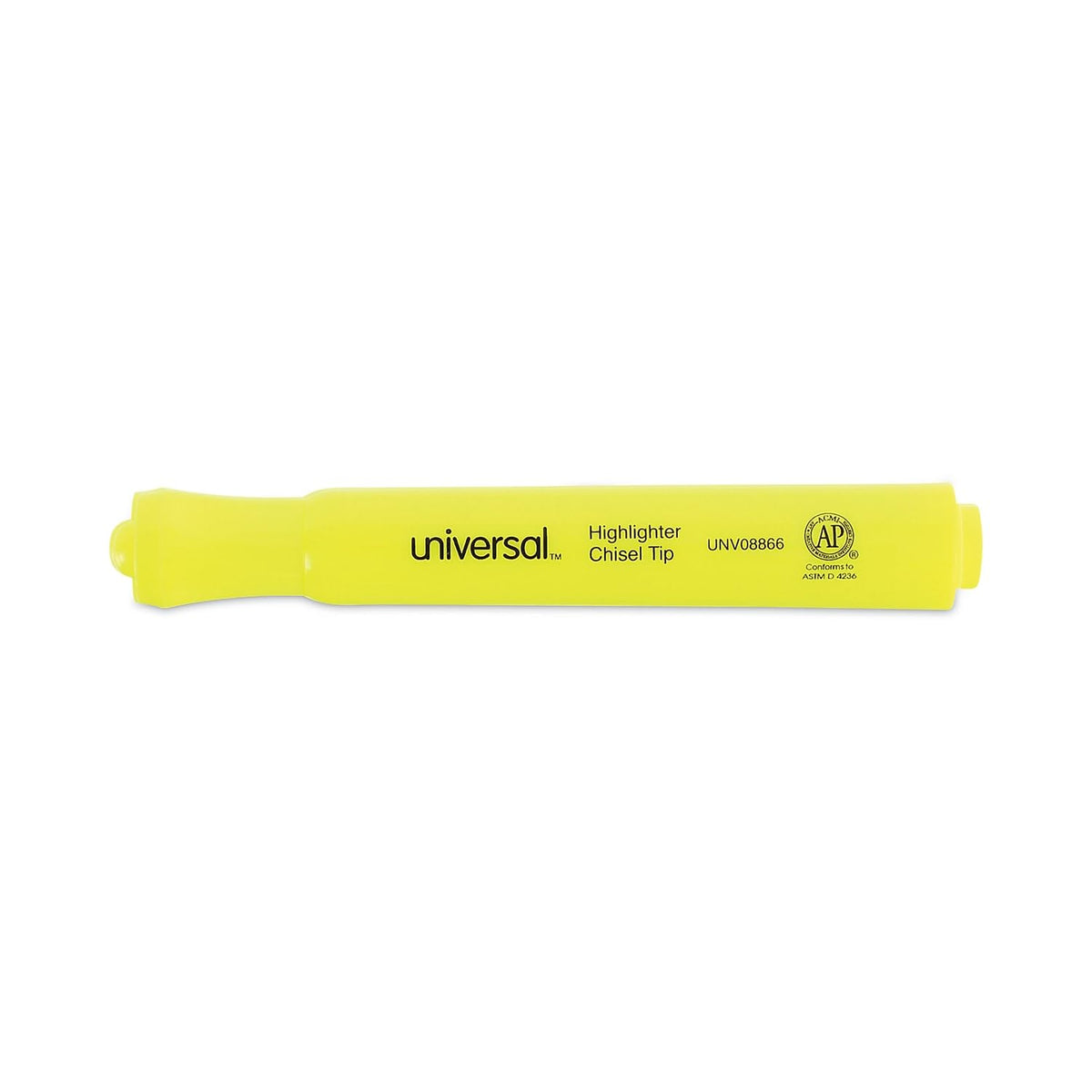 Universal UNV08866 Chisel Tip Desk Highlighter Value Pack - Fluorescent Yellow Ink, Yellow Barrel (36/Pack)
