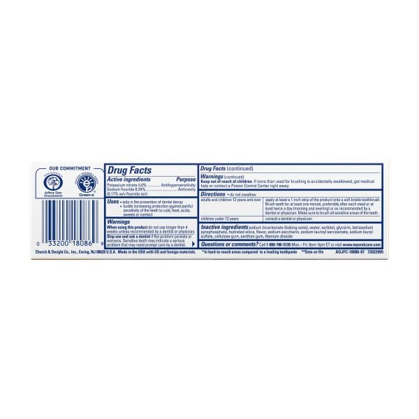 ARM & HAMMER Sensitive Teeth & Gums Toothpaste 4.5 oz (Pack of 8)