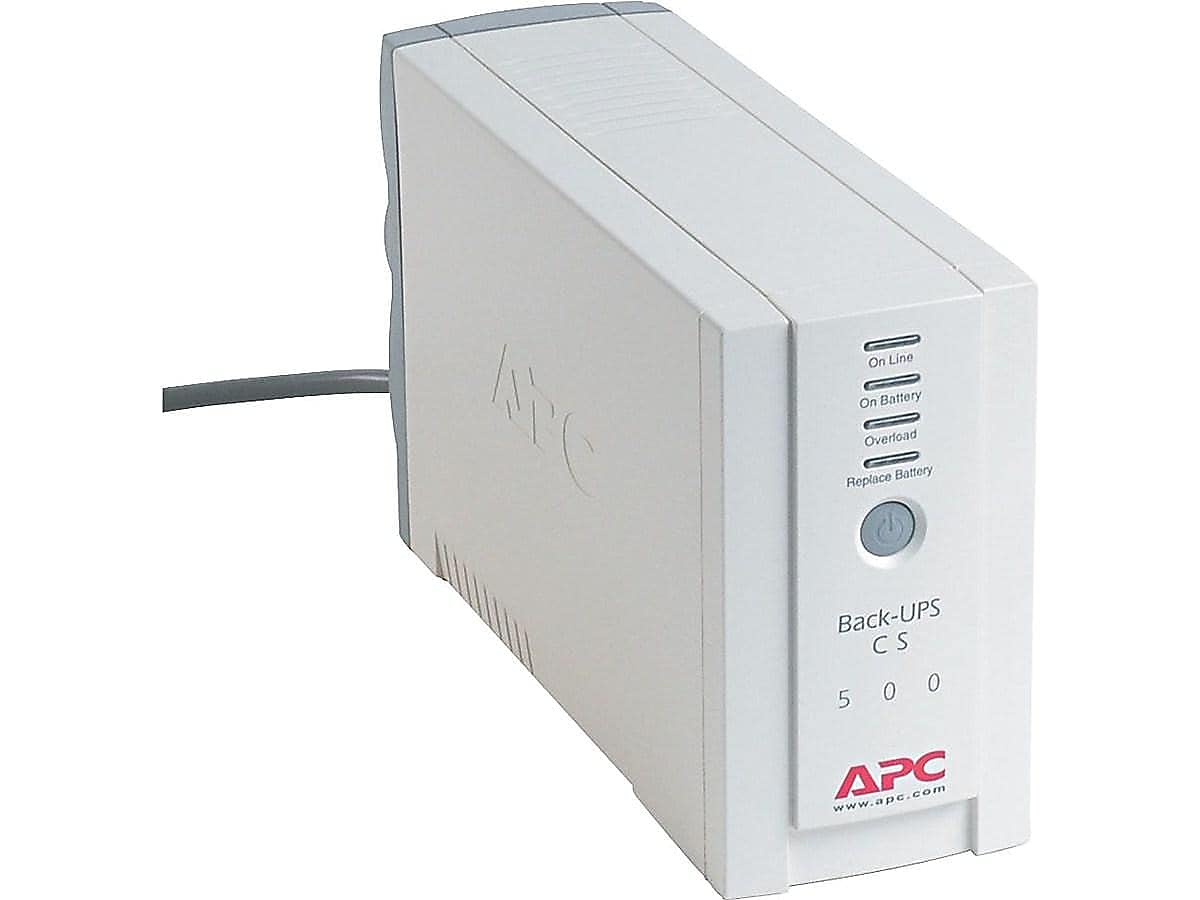 Apc Back-UPS CS Battery Backup System Six-Outlet 500 Volt-Amps (APWBK500)