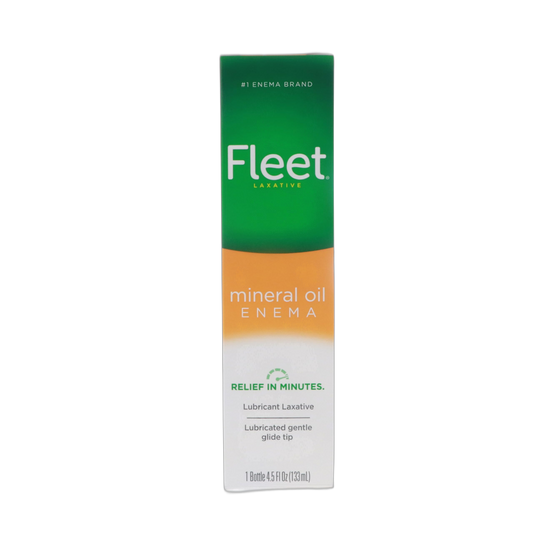 Fleet Laxative Mineral Oil Enema for Constipation, 4.5 fl oz Bottle (5 Pack)