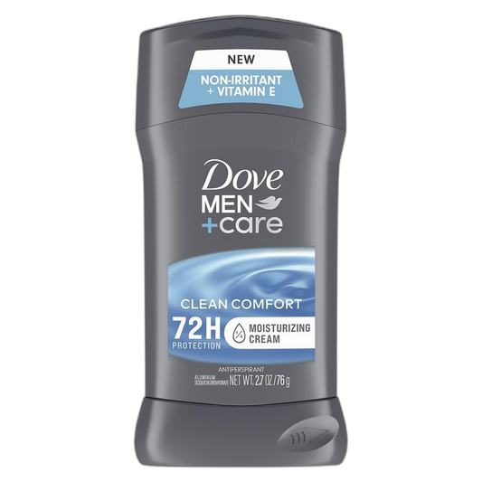 Dove Men+Care Antiperspirant Deodorant 48-hour sweat and odor protection Clean Comfort Antiperspirant for men formulated with vitamin E and Triple Action Moisturizer 2.7 oz pack of 3