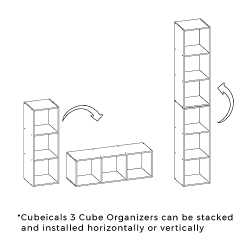 ClosetMaid 3 tier 1024 Cubeicals Organizer, 3-Cube, White
