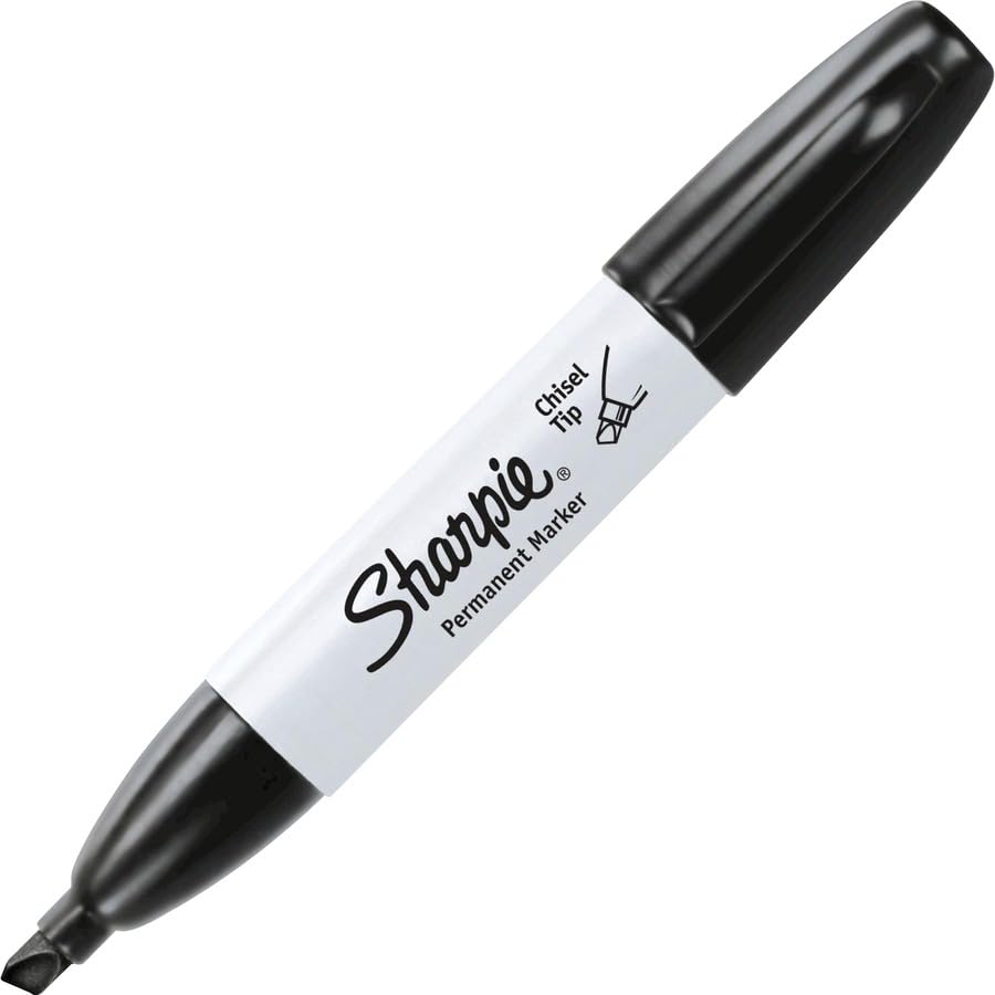 Sharpie Permanent Markers, Chisel Tip, Black, 36 Count