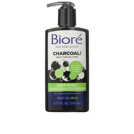 Biore Deep Pore Charcoal Cleanser, 6.77 Oz (Pack of 3)