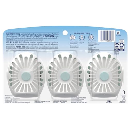 Febreze Small Spaces Air Freshener, Plug in Alternative, Gain Original Scent, 3 Count pack (Case of 6 packs)