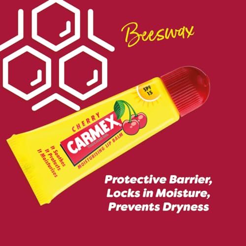 Carmex Cherry Flavour Lip Balm Tube - SPF15