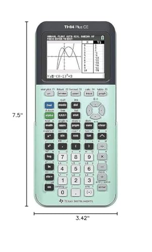 Texas Instruments TI-84 Plus CE Color Graphing Calculator, Mint Small
