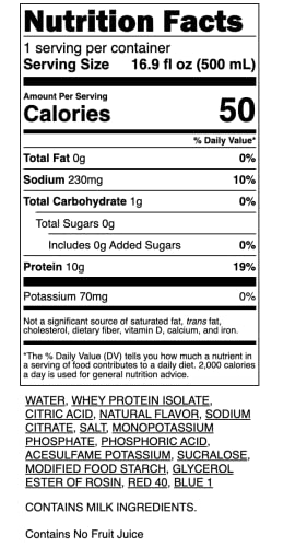 Gatorade Zero With Protein, 10g Whey Protein Isolate, Zero Sugar, Electrolytes, Grape, 16.9 Fl Oz, 12 Pack