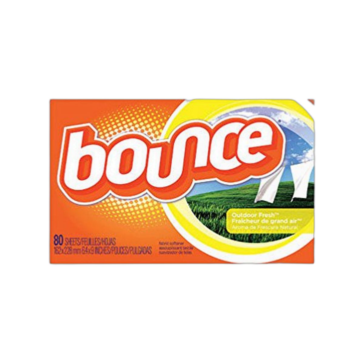 Bounce 80068 Outdoor Fresh Scent Fabric Softener Sheets 80 Count