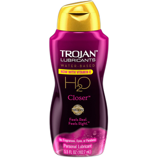 TROJAN Lubricants Water Based H2O Closer Personal Lubricant, 5.5 oz.