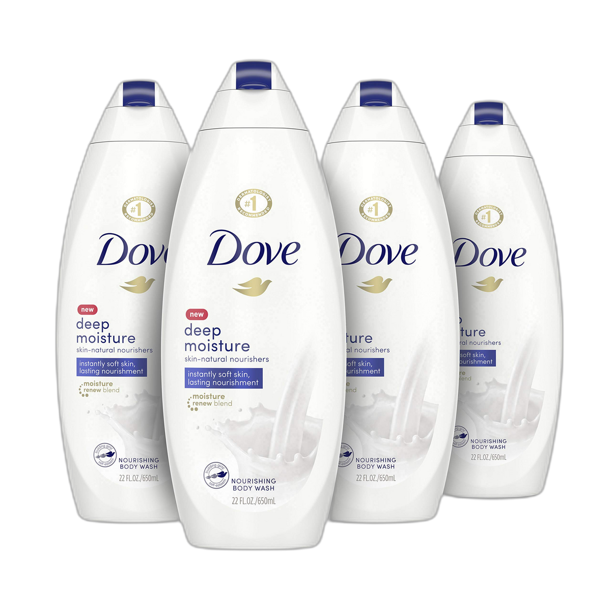 Dove Body Wash Deeply Nourishing – Pack of 4 22 oz