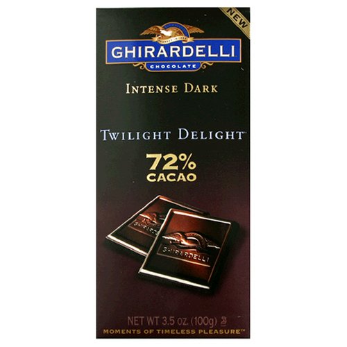 Ghirardelli Chocolate Intense Dark Twilight Delight™ 72% Cacao, 3.5-Ounce Packages (Pack of 12)