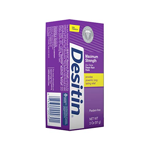 Desitin Maximum Strength Baby Diaper Rash Cream with 40% Zinc Oxide, Travel Size 2 Ounce