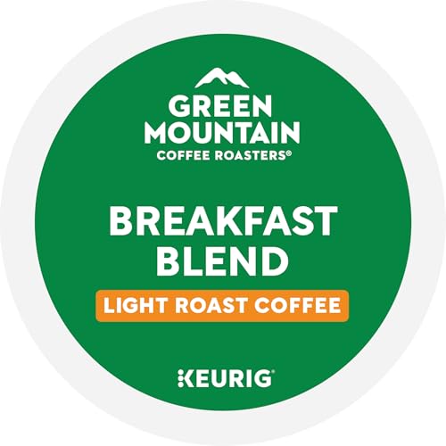 Green Mountain Coffee Roasters Breakfast Blend, Keurig Single Serve K-Cup Pods, Light Roast Coffee, 60 Count, (6 Packs of 10)