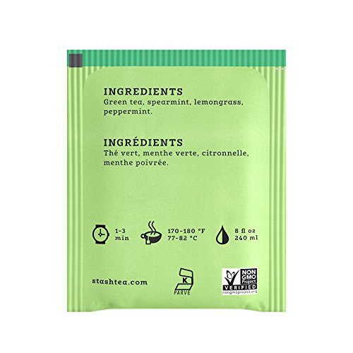 Stash Tea Moroccan Mint Green Tea, Box of 100 Tea Bags (Packaging May Vary)