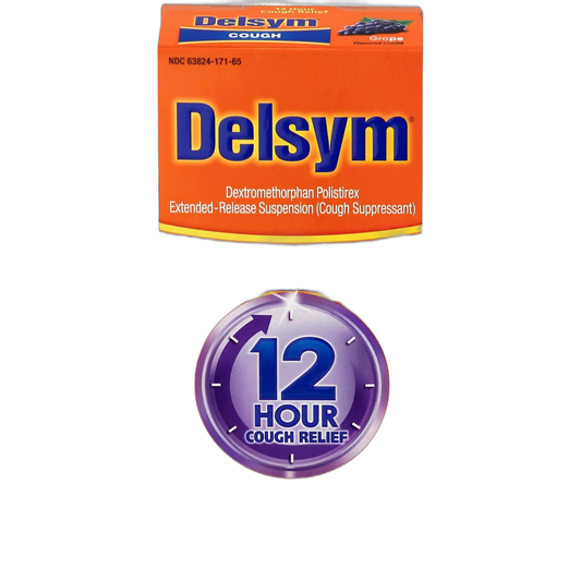 Delsym Adult 12 Hr Cough Relief Liquid, Grape, 5oz
