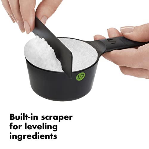 OXO Good Grips 6- Piece Plastic Measuring Cups, Black