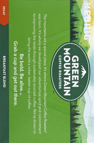 Green Mountain Keurig Decaf Coffee Breakfast Blend, 0.31 Ounce (Pack of 12)