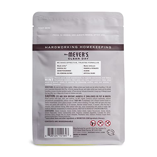 MRS. MEYER'S CLEAN DAY Automatic Dishwasher Pods, Lavender, 20 Count- Pack of 6