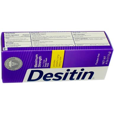 Desitin Diaper Rash Paste, 4 oz (5 Pack)