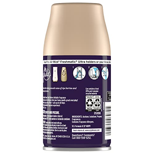 Glade Automatic Spray Refill, Air Freshener for Home and Bathroom, Velvety Berry Bliss, 6.2 Oz