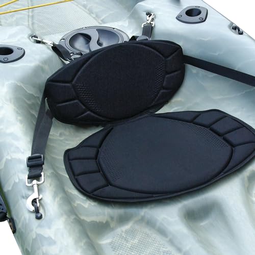Pelican Boats - Sit-on-top Kayak or SUP Seat â€“ PS0480-3 - Universal Fit Water Repellent Cushion with Back Support, Black