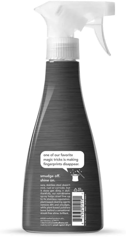 Method Stainless Steel Cleaner, Apple Orchard, 14 OZ (Pack of 6)