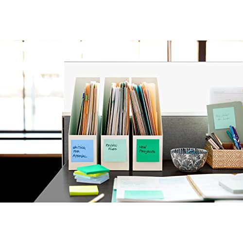 Post-it Super Sticky Notes, 3x3 in, Assorted Pastel Colors, 15 Pads, 2X The Sticking Power, Recyclable (654-15SSPS)