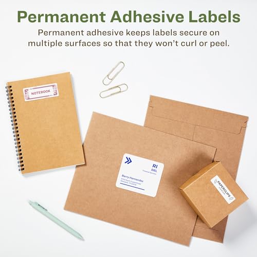 Avery EcoFriendly Recycled Address Labels, 1" x 2-5/8", White, Permanent Label Adhesive, 750 Printable Labels (48160)