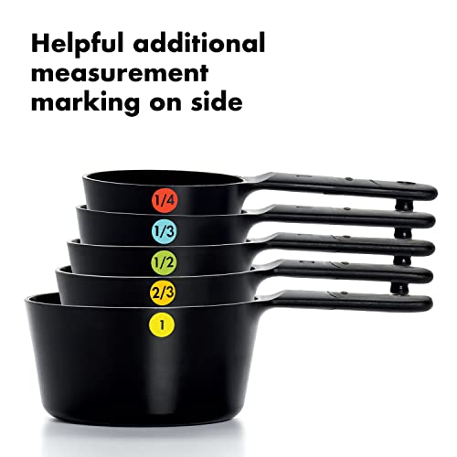 OXO Good Grips 6- Piece Plastic Measuring Cups, Black
