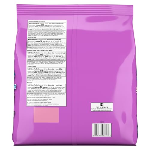 Halloween Candy Core Winners Trick-or-Treat Variety Bag, Nerds Gummy Clusters, Sweetarts, Trolli, Laffy Taffy, and Nerds Original, 180 Pieces, 59.76 Ounces