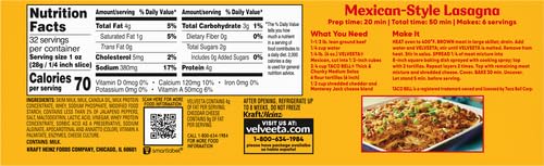 Velveeta Mexican Mild Pasteurized Cheese (32 oz Box)