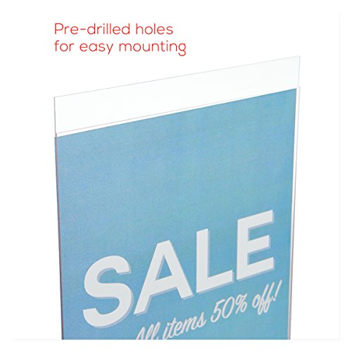 Deflecto Classic Image Wall Mount Sign Holder, Single-Sided, Vertical, 8.5" x 11", Clear (68201), Model:WM-8511-1