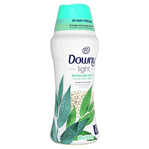 b'Downy Light Laundry Scent Booster Beads Woodland Rain - 420 Grams (No Heavy Perfumes)'