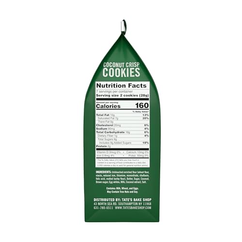 Tate's Bake Shop Coconut Crisp Cookies, 7 oz