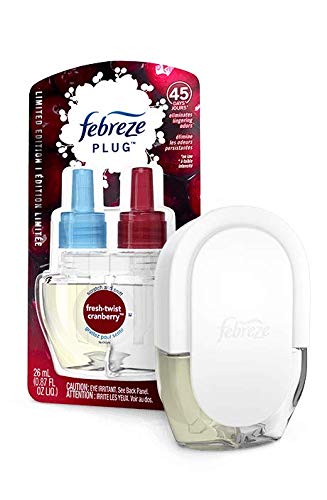 Febreze Plug Air Freshener Scented Oil Refill, Fresh-Twist Cranberry (4)